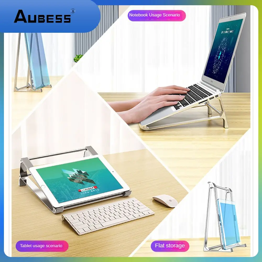 

Aluminum Alloy Foldable Notebook Bracket Portable Cooling Stand Multifunctional Laptop Holder Bracket General Heat Dissipation