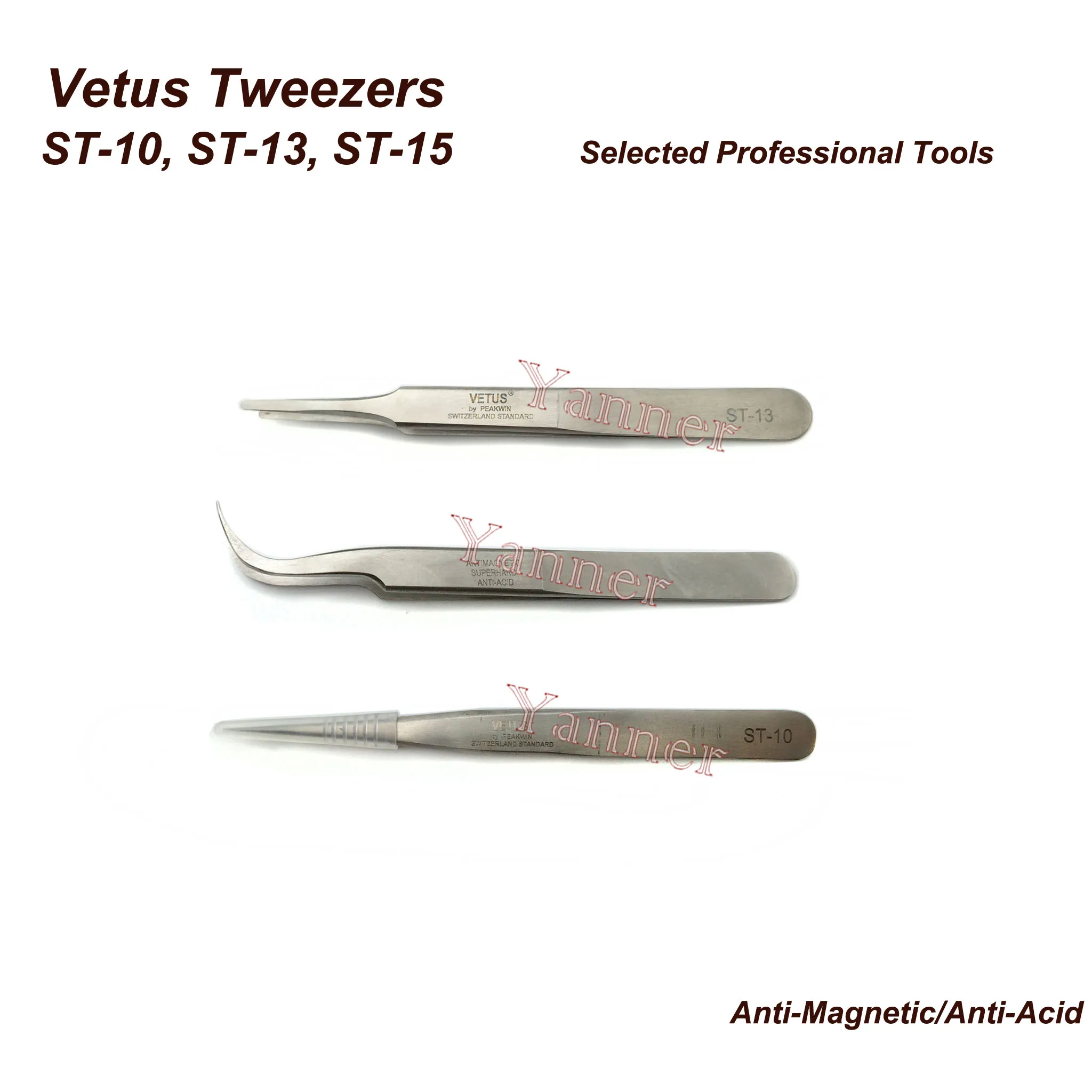 Инструмент для часов, Супер жесткий антимагнитный и антикислотный точный Пинцет из нержавеющей стали Инструмент для часов, Супер жесткий антимагнитный и антикислотный точный Пинцет из нержавеющей стали