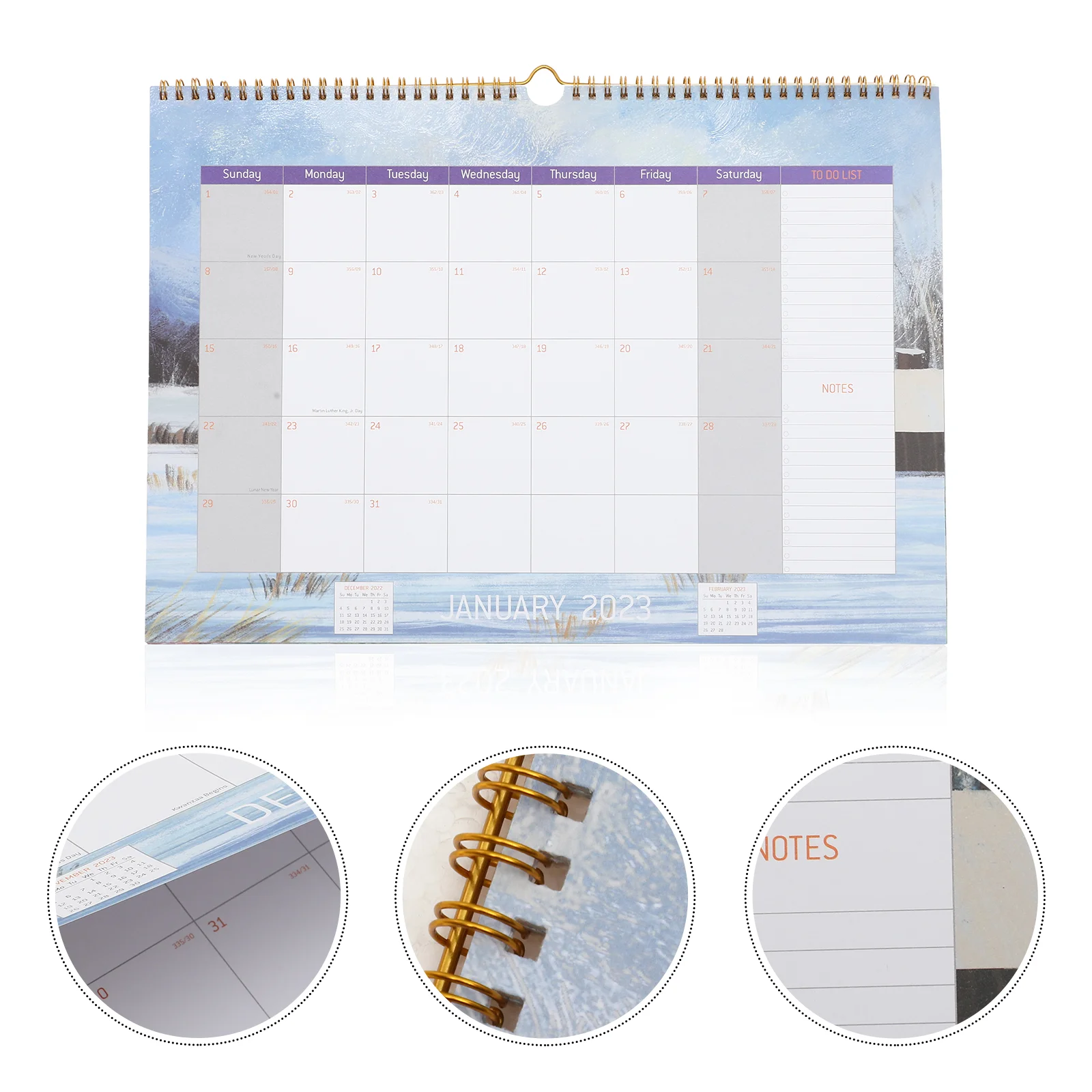 

Calendar Wall Planner Spiral Hanging Monthly Year Family Schedule Calander Bound Plan 2024 Julian Dates Calender Office Month