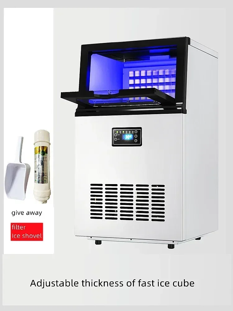 Льдогенератор коммерческий магазин чая с молоком большой 75/100 кг большая емкость