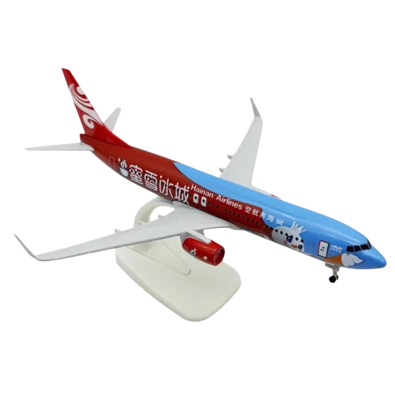 Модель самолета Boeing 737 из сплава, 21 см, с граффити Снежный король авиакомпании Hainan Airlines, детская развивающая игрушка, подарок на день рождения. (art.: 3920dcf471127) - 3920dcf471127