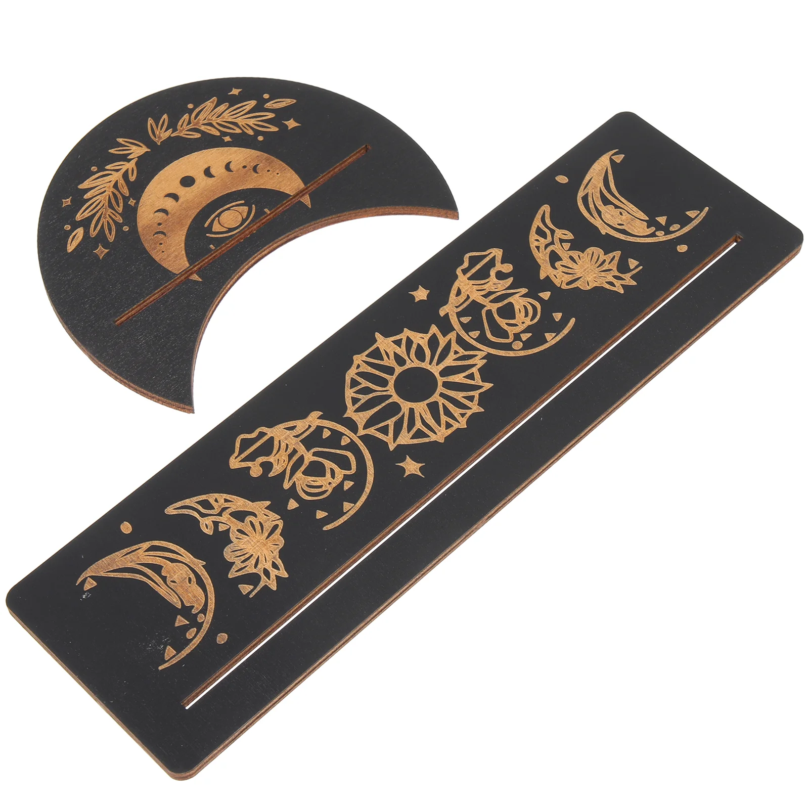 

2Pcs Sacrificial Decorative Delicate Tarot Holder Tarot Supply Tarot Altar Stand Tarot Tray for Witches Display Tarot Decor