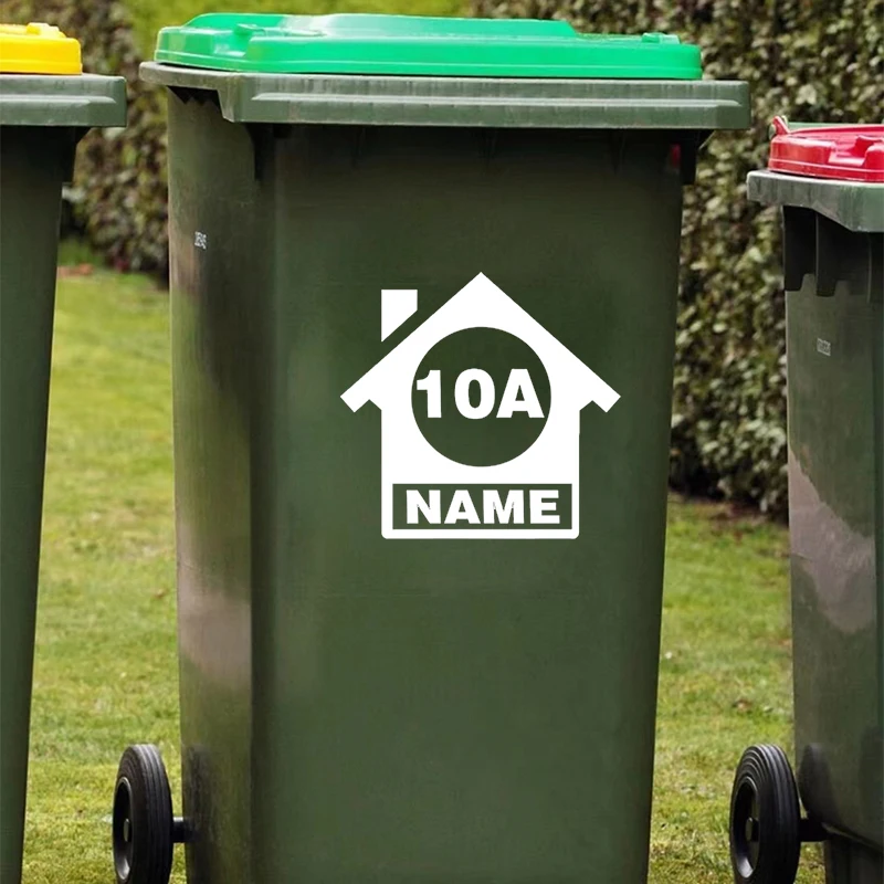 3 шт. виниловые наклейки на мусорную корзину