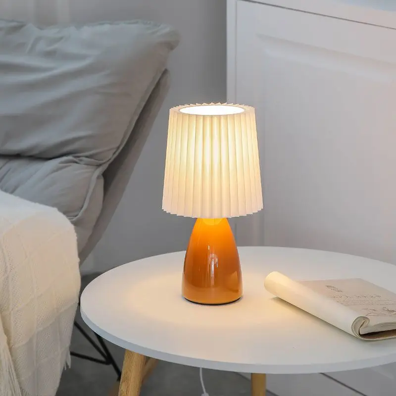 Lámpara de mesa Medieval para sala de estar, Mesita de Noche, nórdica,...