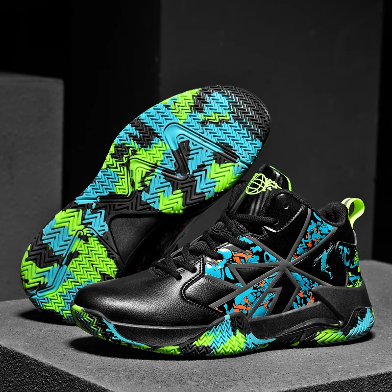 

Брендовая мужская Баскетбольная обувь, удобная Нескользящая дышащая Баскетбольная обувь, Молодежная Спортивная обувь.