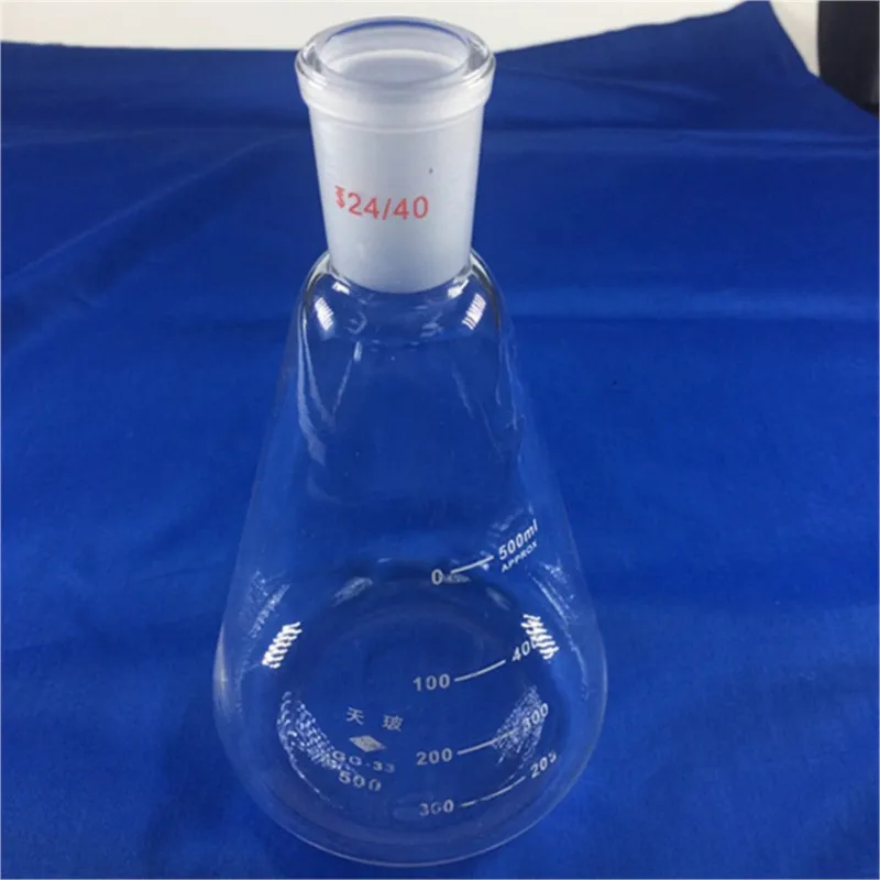 

500ml,24/40,Glass Erlenmeyer Flask,Chemistry Conical Bottle,Lab Glassware