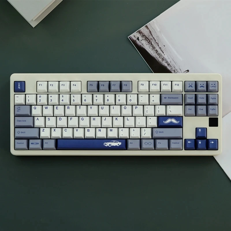 

129 Keys/set GMK Gentleman Keycaps Cherry Profile Key Caps PBT Dye Subbed Keycap For 61/64/68/75/87/104/980 Layouts