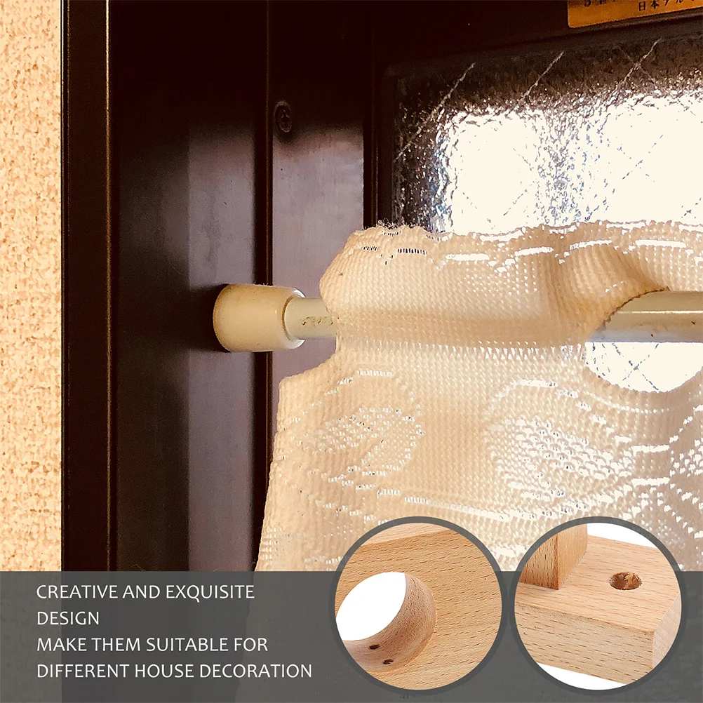 2 Pcs Mouchoir Shovels Curtain Rod Bracket Double Pole Hook Valance Support Holder