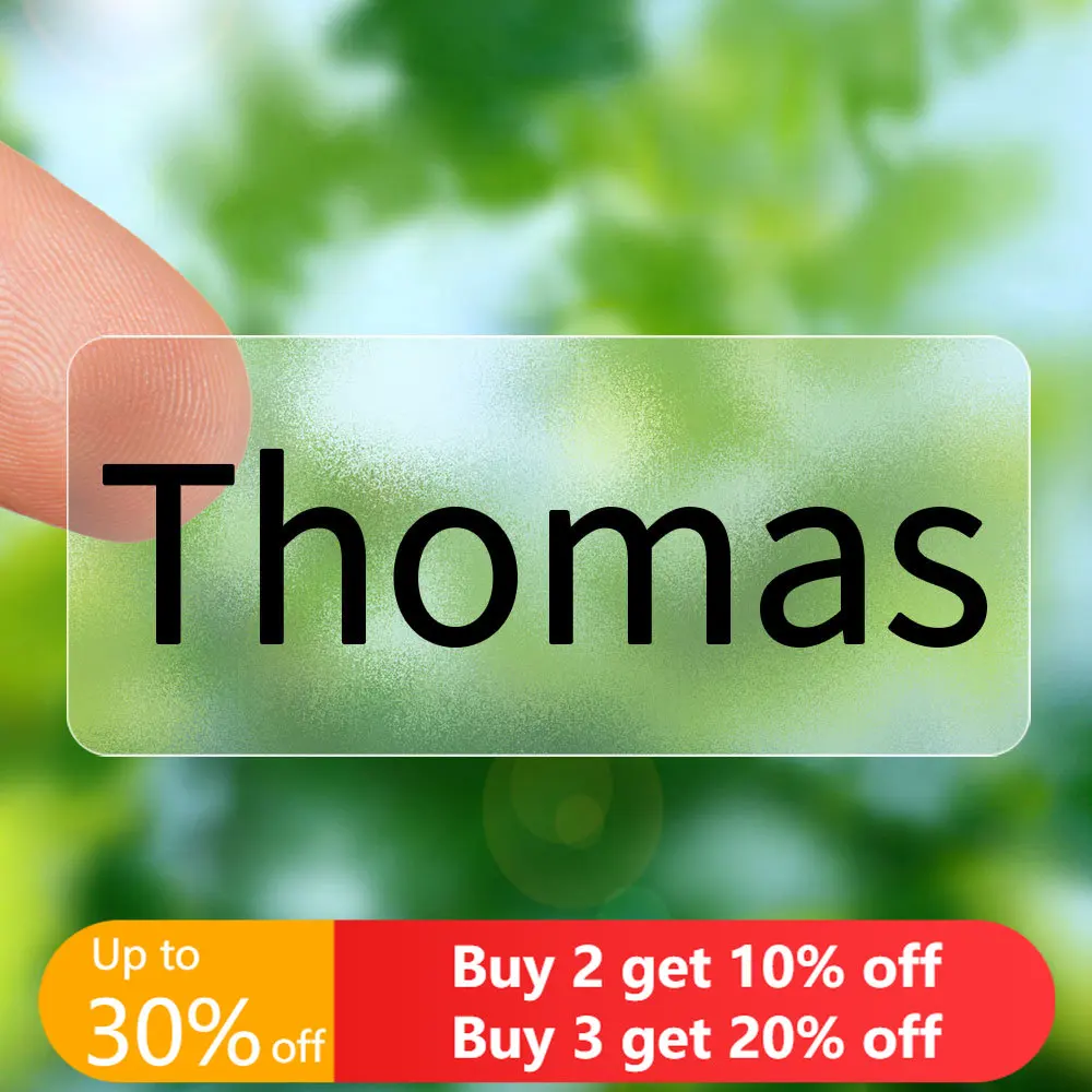 Прозрачная наклейка с именем на заказ, наклейки на иврит, водонепроницаемая Персонализированная детская этикетка для шлоола, канцелярские принадлежности, офисные принадлежности