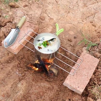 outdoor convenient barbecue net camping bbq grill picnic cooling rack camping stainless steel cooking rack
