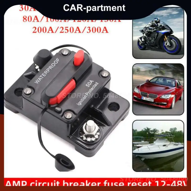 

Водонепроницаемый предохранитель, предохранитель, автоматический выключатель, универсальный предохранитель, сброс, Портативный Автомобильный Автоматический выключатель 12-48 В