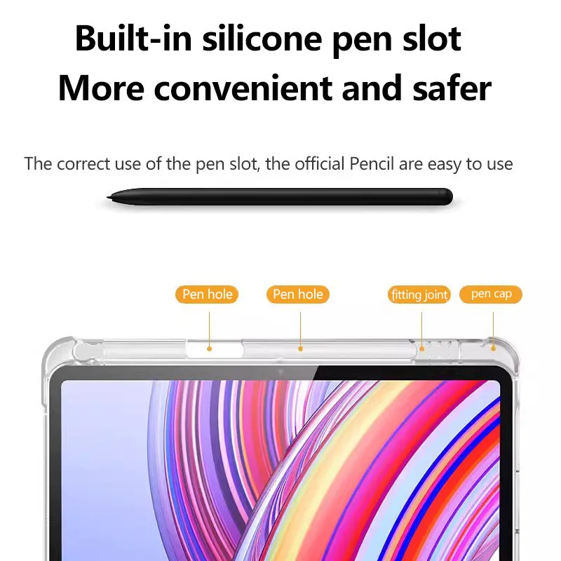 Прозрачный мягкий чехол из ТПУ Для Xiaomi Poco Pad 12 1 2024 RedmiPad Pro SE 11 Pad10.61 miPad 6S 4 6 5 со