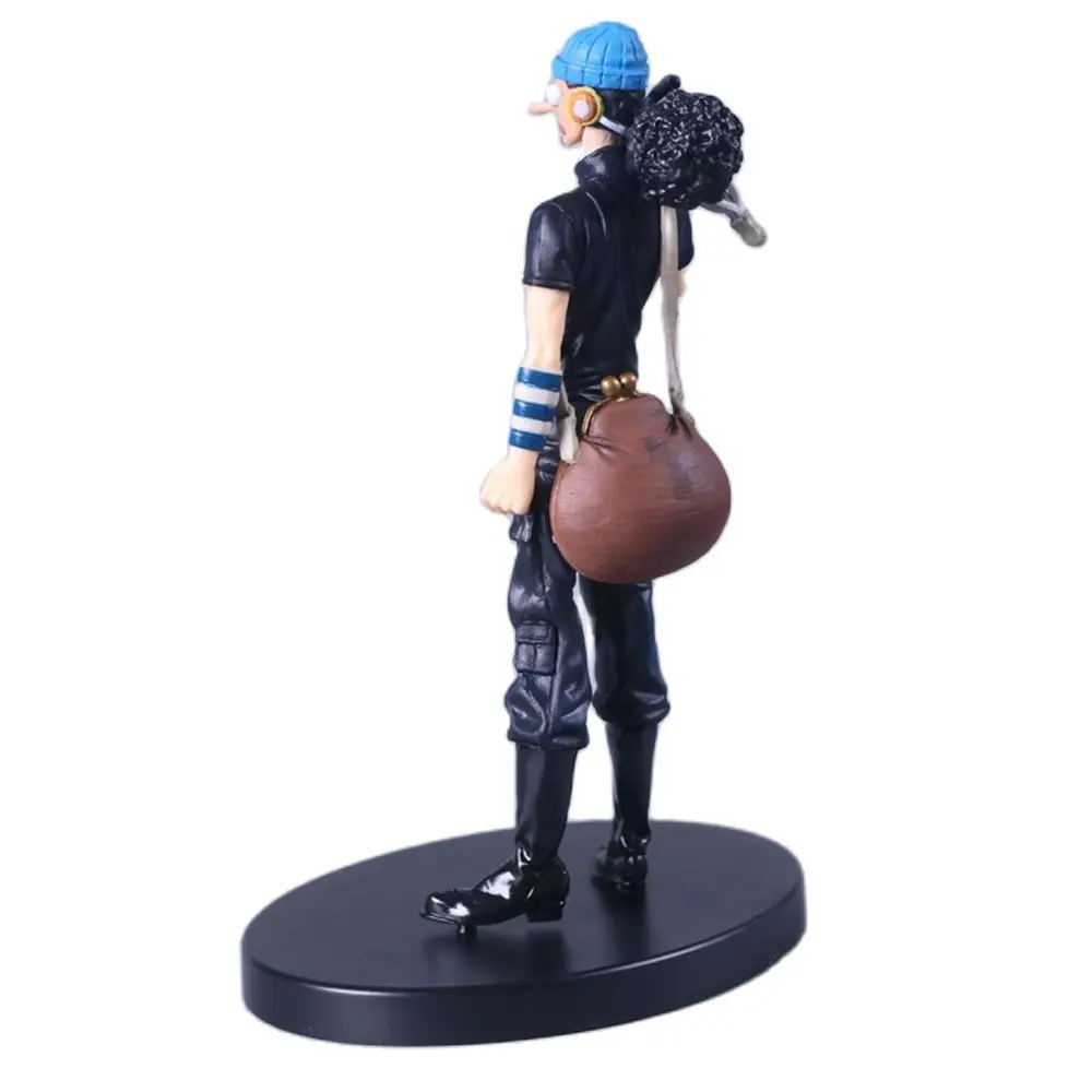 Фото Аниме One Piece Usopp Черный костюм Ver. Фигурка из ПВХ, игровая статуя, Коллекционная модель, детские игрушки, куклы, подарки 17 см №4