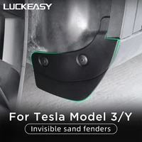 luckeasy for tesla model 3 model y 2020 2022 invisible mud fenders modification car exterior accessories mudguards 4pcs