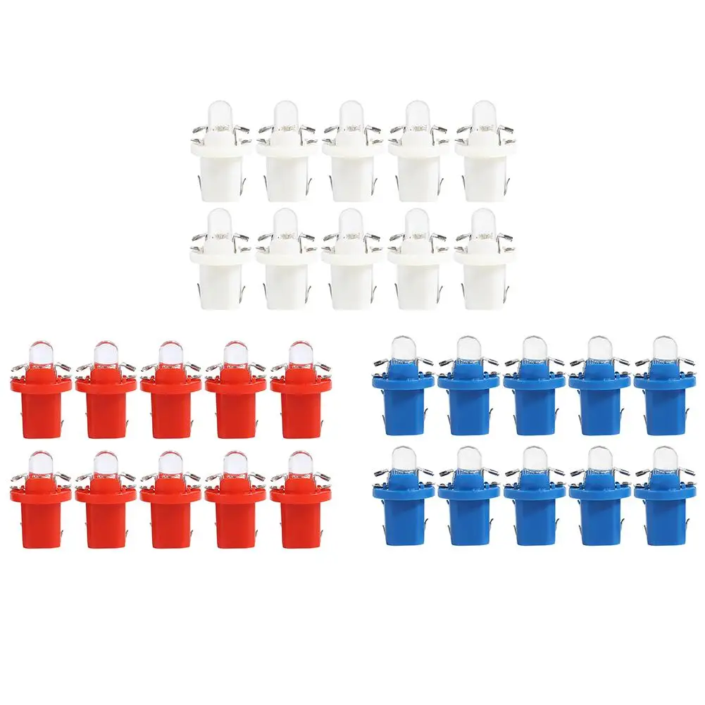 

10 шт., светодиодсветодиодный лампы T5 B8.5D для приборной панели автомобиля