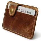 Кожаный мини-кошелек для кредитных карт в стиле ретро, удобный мужской и женский Умный кошелек, визитница, кошелек для наличных, чехол для карт
