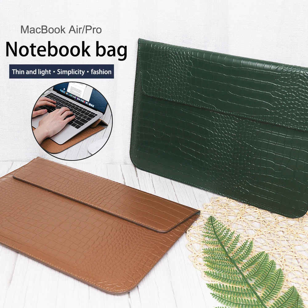 

Laptop Bag with Stand Envelope Sleeve For MacBook Air Pro M1 2020 A2337 Case 11 12 13 15 Briefcase Notebook HP Huawei Xiaomi