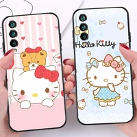 hello kitty cute cat phone cases for xiaomi redmi note 10 10 pro 10s redmi note 10 5g cases soft tpu carcasa funda coque