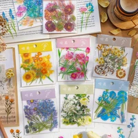 30pcsbag fresh flower stickers ins style cute material stickers decorative scrapbooking stationery stickers