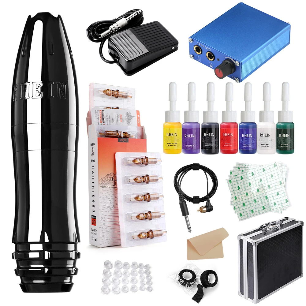 

Роторная тату-машинка, тату-машинка, линейка и ручка для растушевки, соединение RCA, Перманентная ручка для макияжа, картридж с мотором без се...