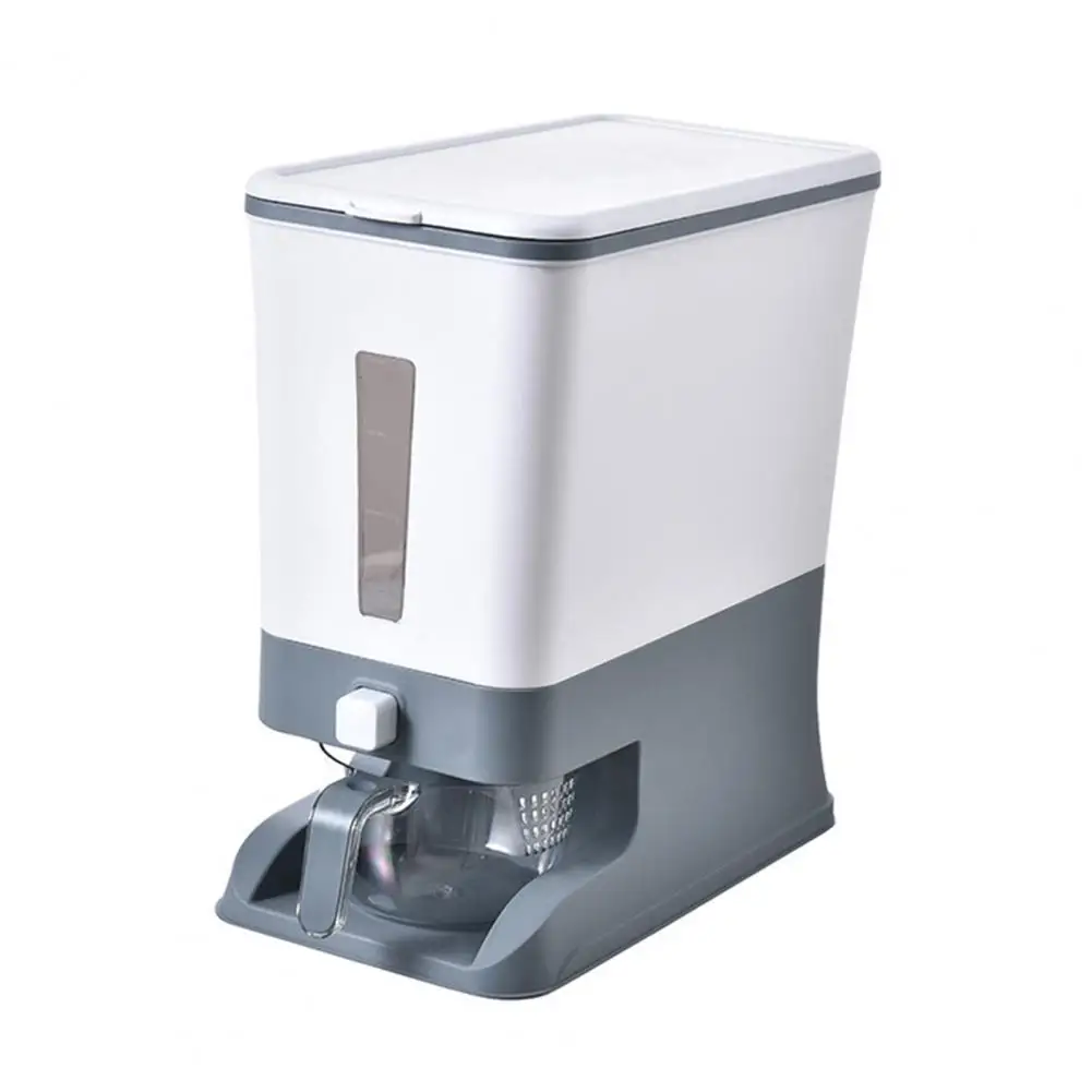 

12 Kg Automatic Rice Dispenser Moisture-proof Food Grade Material Great Kitchen Organizer Household Sealed Grain Container Bin