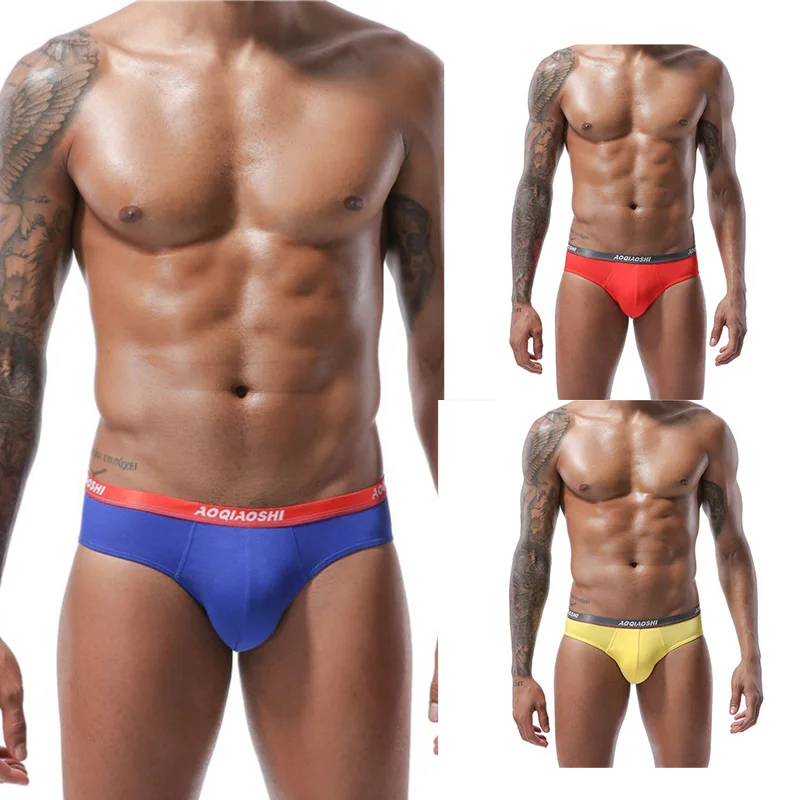 

3PC Men Modal Briefs Underwear Soft Cotton Underwear Breathable Panties For Men