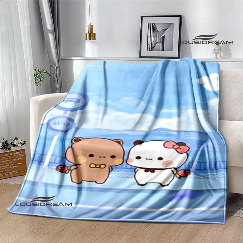 Милые Мультяшные одеяла с принтом медведя одеяло для пикника теплые фланелевые