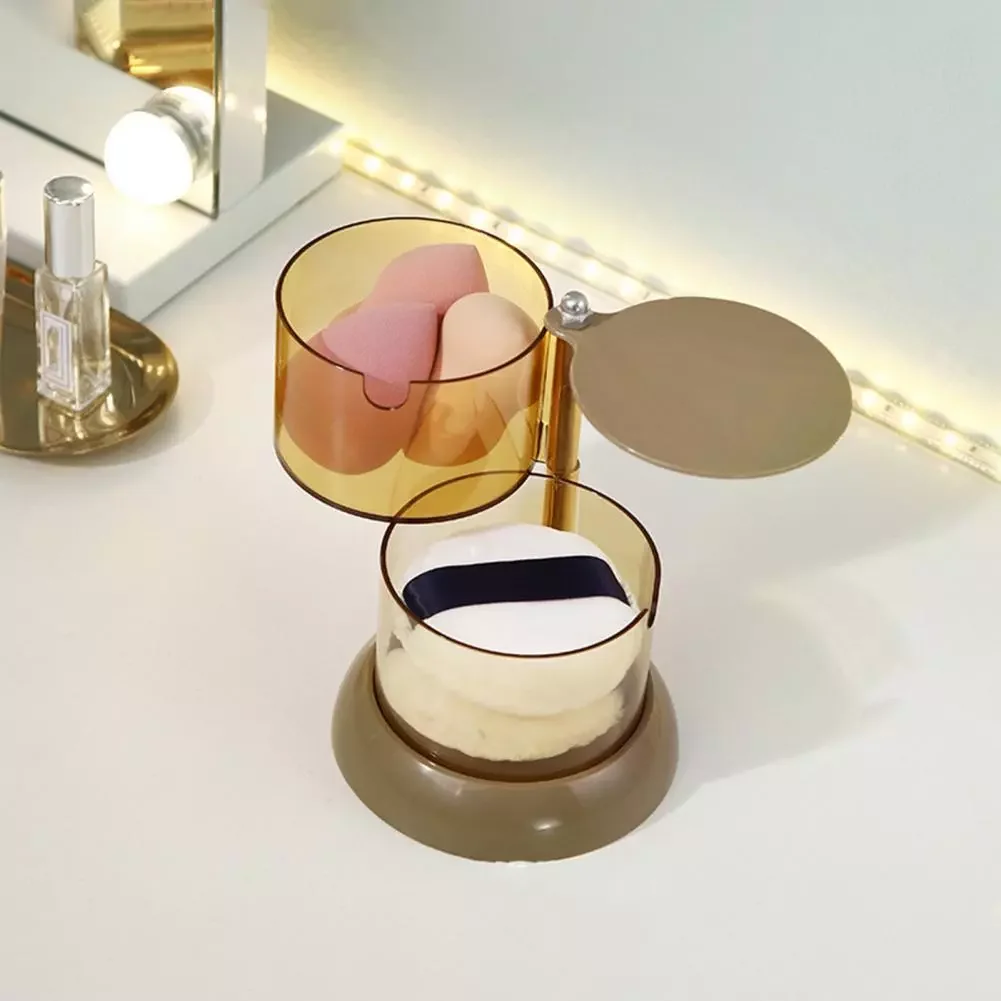 

Puff Storage Box Practical Transparent PET Multi-Layer Large Cushion Puff Storage Box Household Products