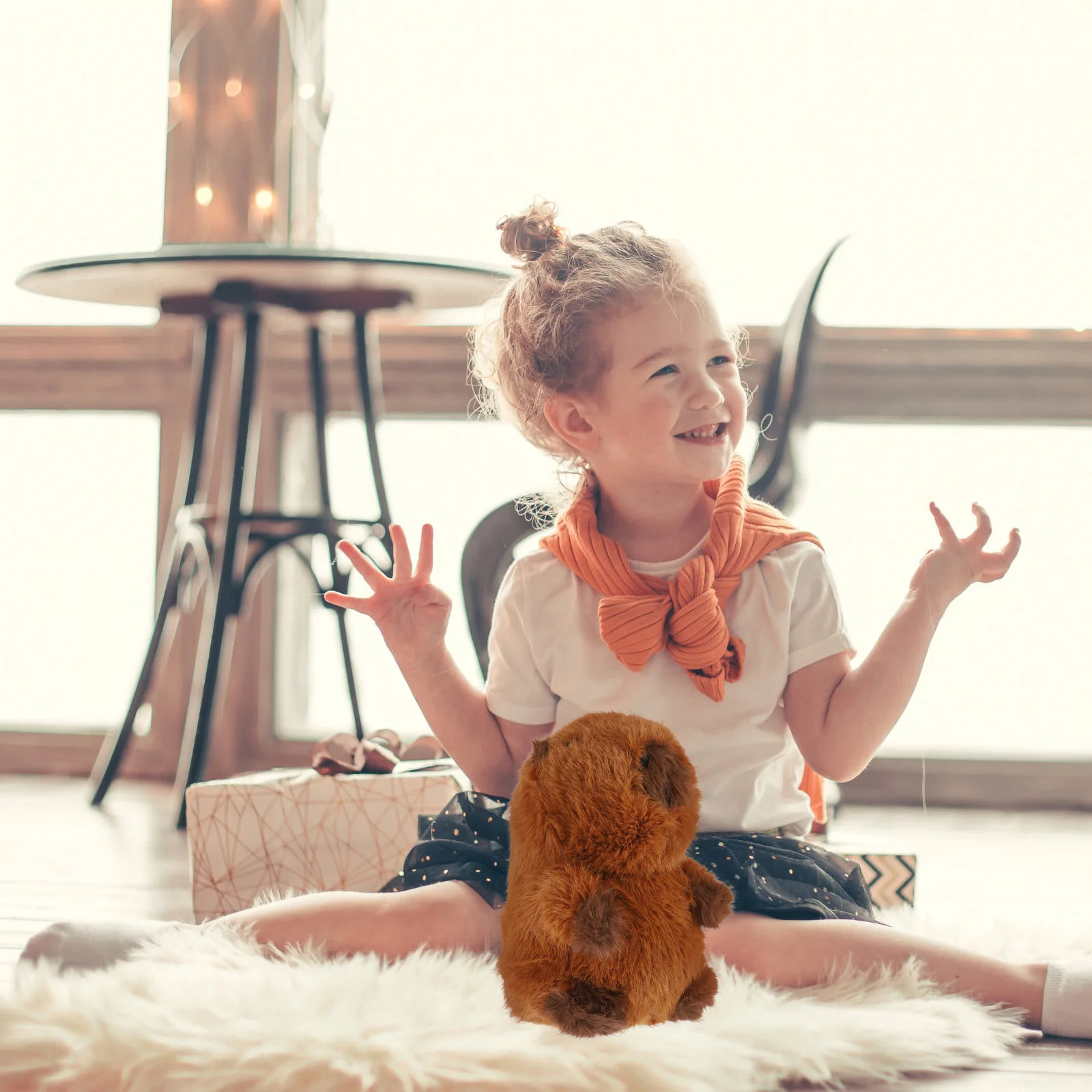 

Toy Capybara Kids Soft Skin-friendly Stuffed Animals Bed Plush Home Decor Child