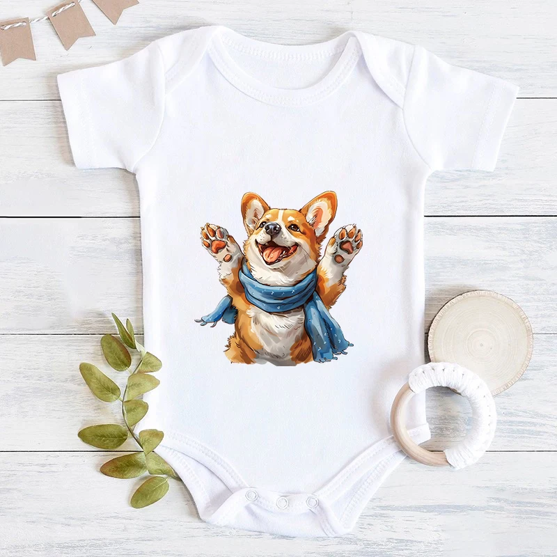 15 см акварель милый корги глажка переводная плавкая нашивка термопереносная