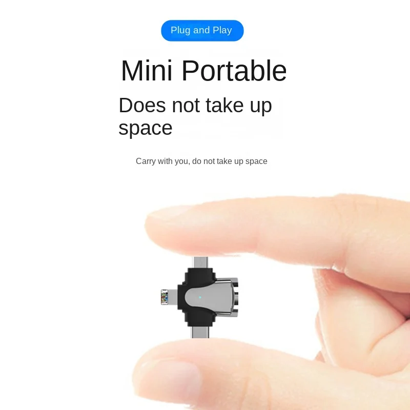 Адаптер OTG 3 в 1 с USB 0 на Micro USB/Type C/Lightning