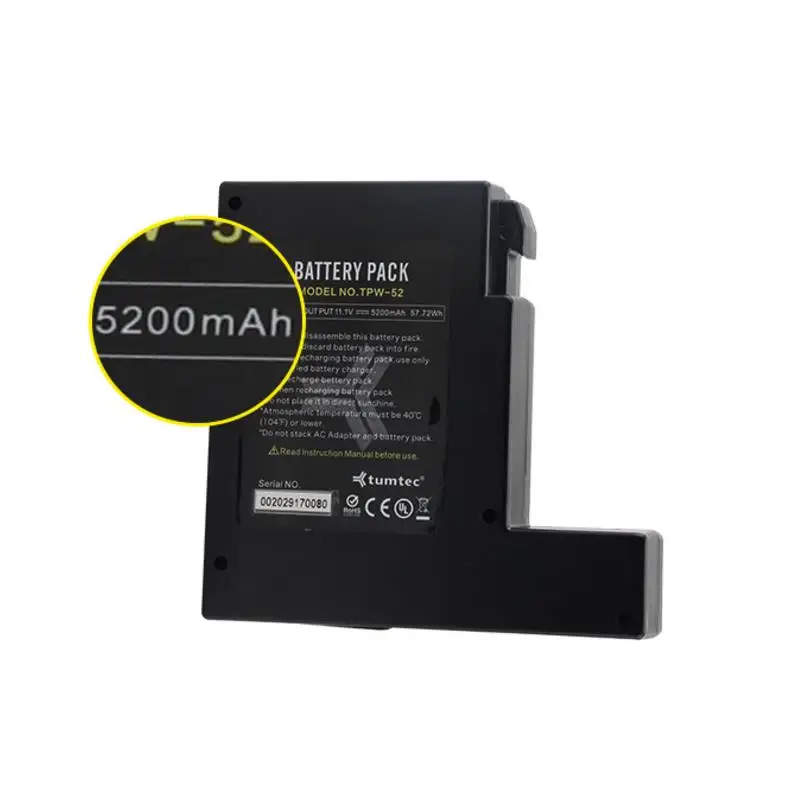 Original Tumtec fiber fusion splicer battery pack TPW-52 large capacity power supply 5200mAh lithium battery senton 527/16S/16H