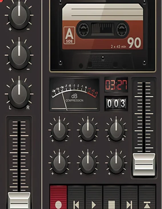 Слайдеры или панели Faders в стиле ретро с очень старым звуком фланелевое одеяло от