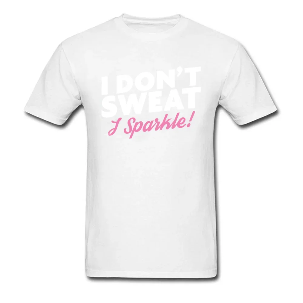 Летние смешные футболки I't Sweat I Sparkle футболка мужские топы 2018 Модная хлопковая