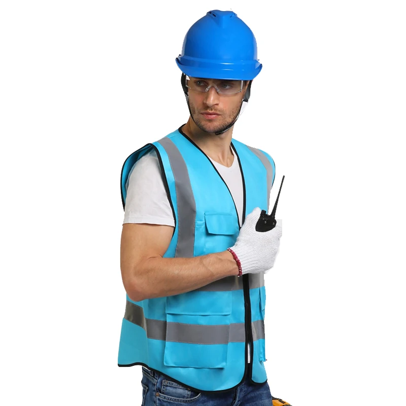 Светоотражающий жилет высокой видимости для мужчин Hi Vis с несколькими карманами