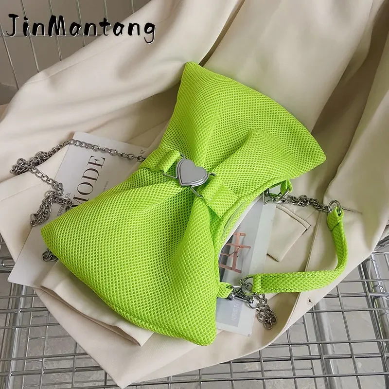 

Fabric Grid Bow Tie for Women 2023 Summer Fashion Crossbody Bags Lady Travel Purses and Handbags Female Cute Sweet Shoulder Bag