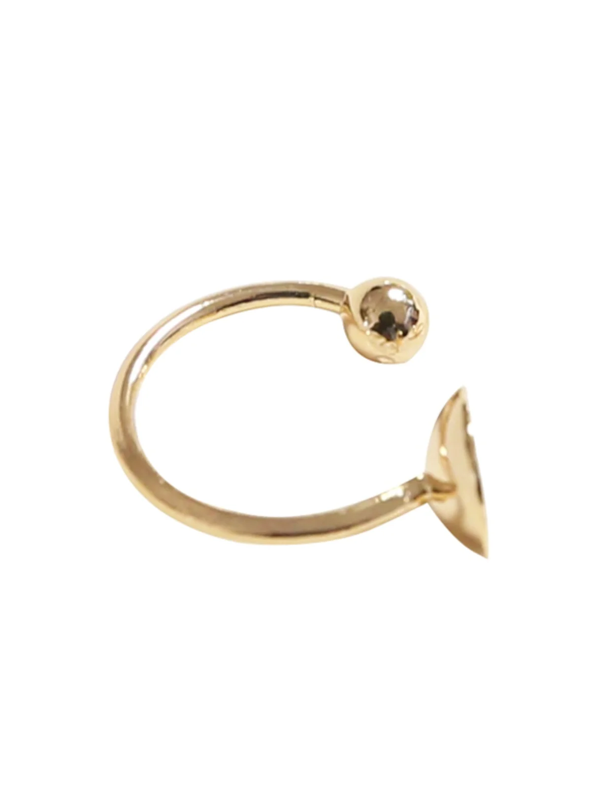 Медный позолоченный зажим для ушей C-типа 8K сохраняющий цвет простой цветок