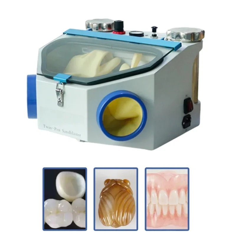 Máquina chorro arena Dental con luz dorada таймери пуido dientes porcelana Resta관리 doble pluma