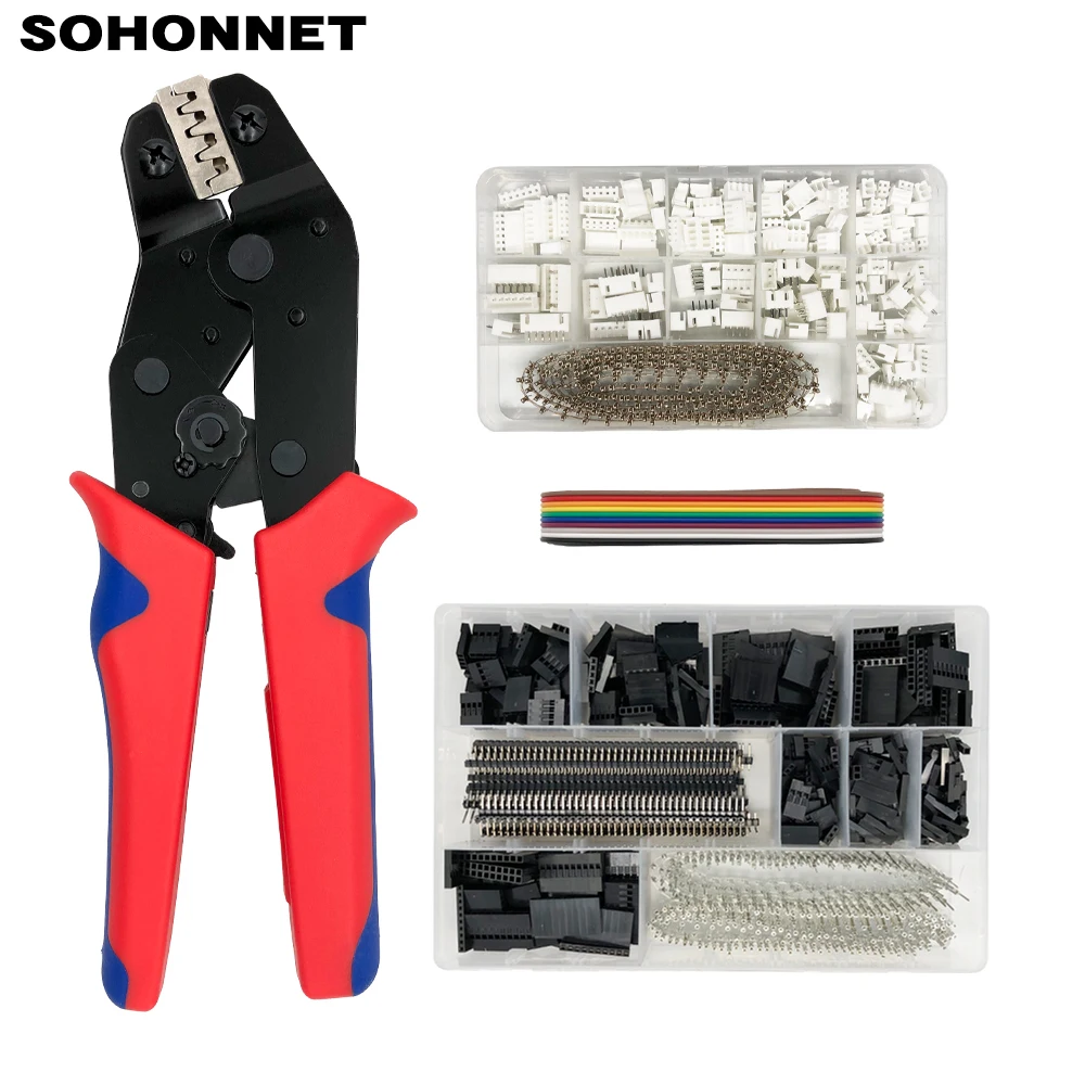 

DuPont Terminals Crimping Pliers SN-58B Tools Set For XH2.54 SM Plug Spring Clamp 2.8 4.8 6.3 VH3.96 JST Boxed Connector Kit