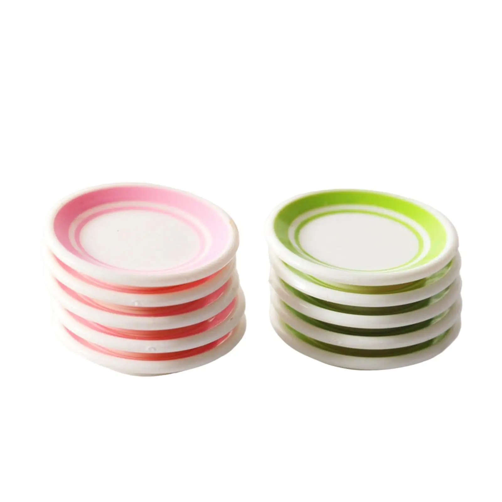 

5 Pieces Mini 1:12 Doll House Miniature Service Plate Dish Model Playing Toy