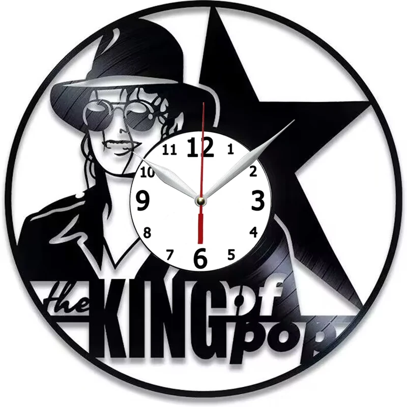 

Настенные часы Michael Pop King MJ, часы Moonwalker с виниловой пластиной, 12 дюймов