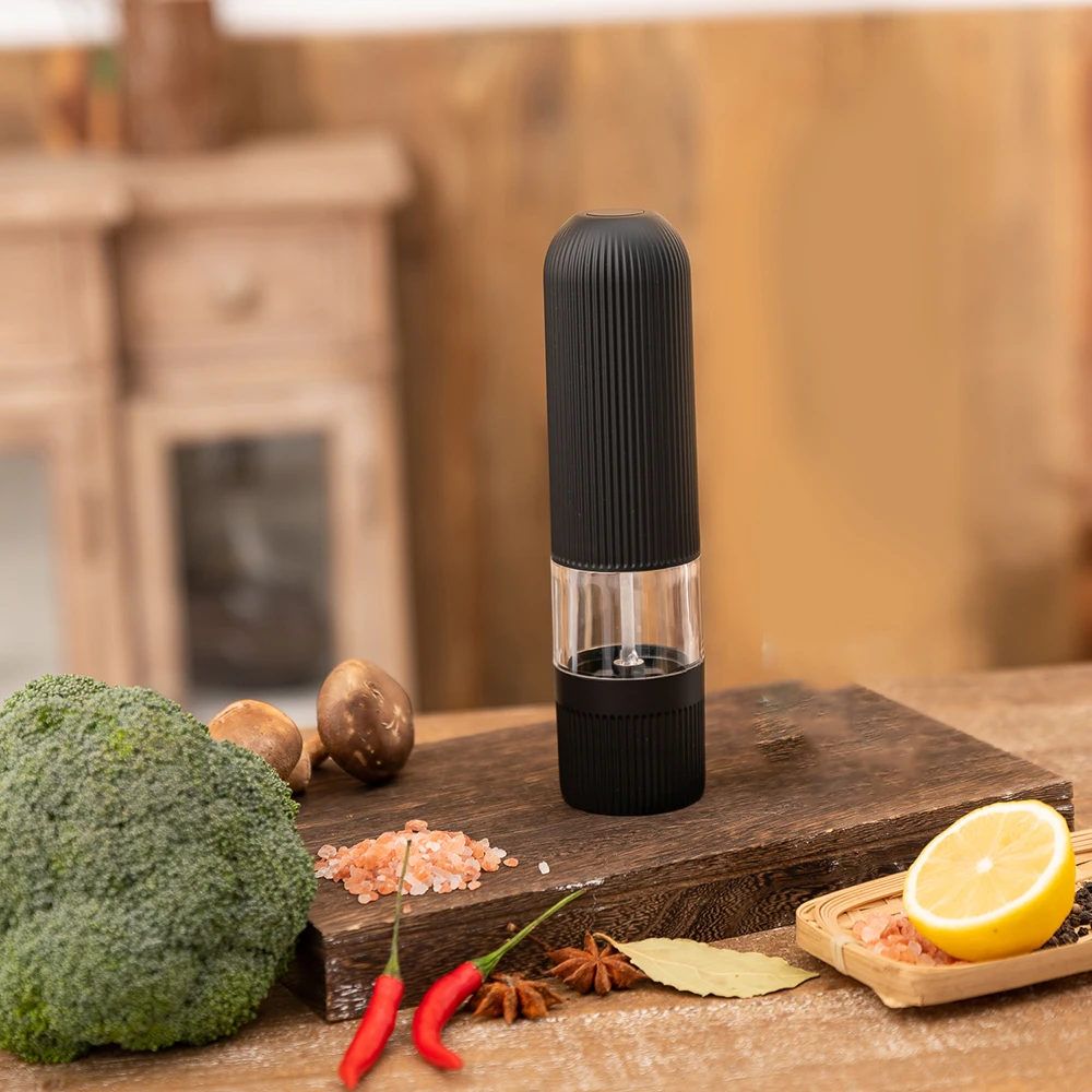 

Automatic Salt Pepper Grinder Set Electric Plastic Ceramic Burr Mill For Herb Pepper Spice Adjustable Kitchen Grinding Gadgets