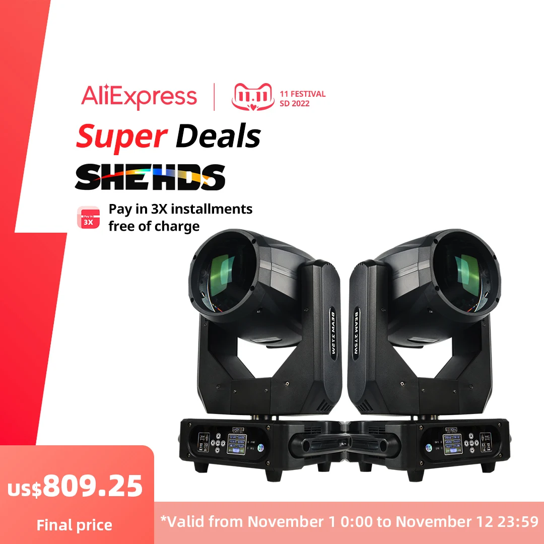 Продажа SHEHDS Лидер продаж 275 Вт Луч подвижное освещение с полетным чехлом 14/16CH 14 видов цветовых эффектов для диджея диско бара свадьбы