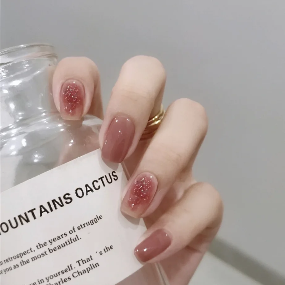 

24pcs manicure stickers PD-166 plum blush fake nails wear manicure stickers finished nail stickers 24 pieces of beauty accessori
