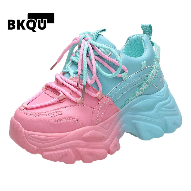 

Spring Mixed Colors Women Sneakers Breathable Platform Shoes 2022 Designer Chunky Sneakers Fashion Autumn Femme Dad Casual Shoes