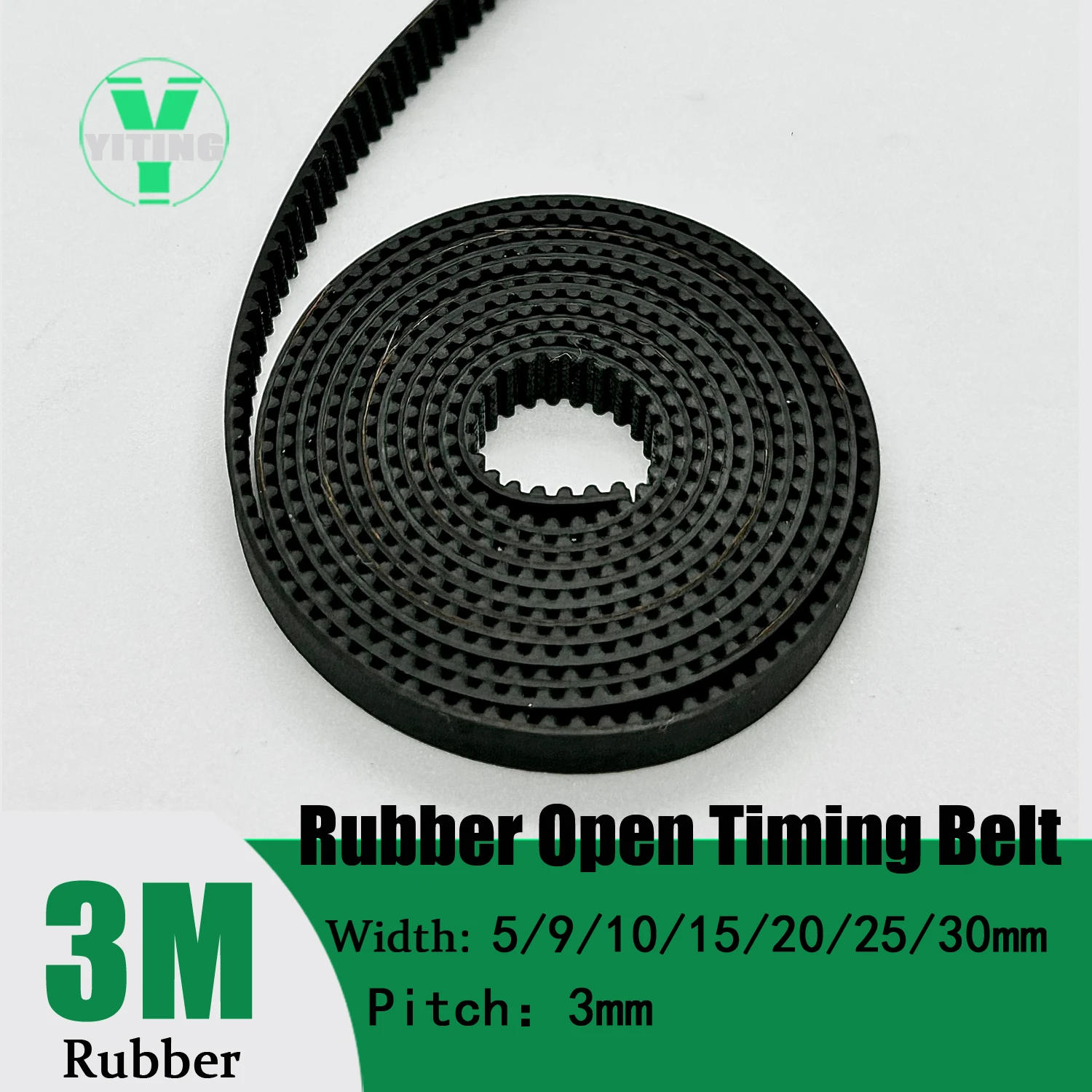 HTD 3M спиральный зуб Открытый синхронный ремень Ширина 5/9/10/15/20/25/30 мм Резиновый