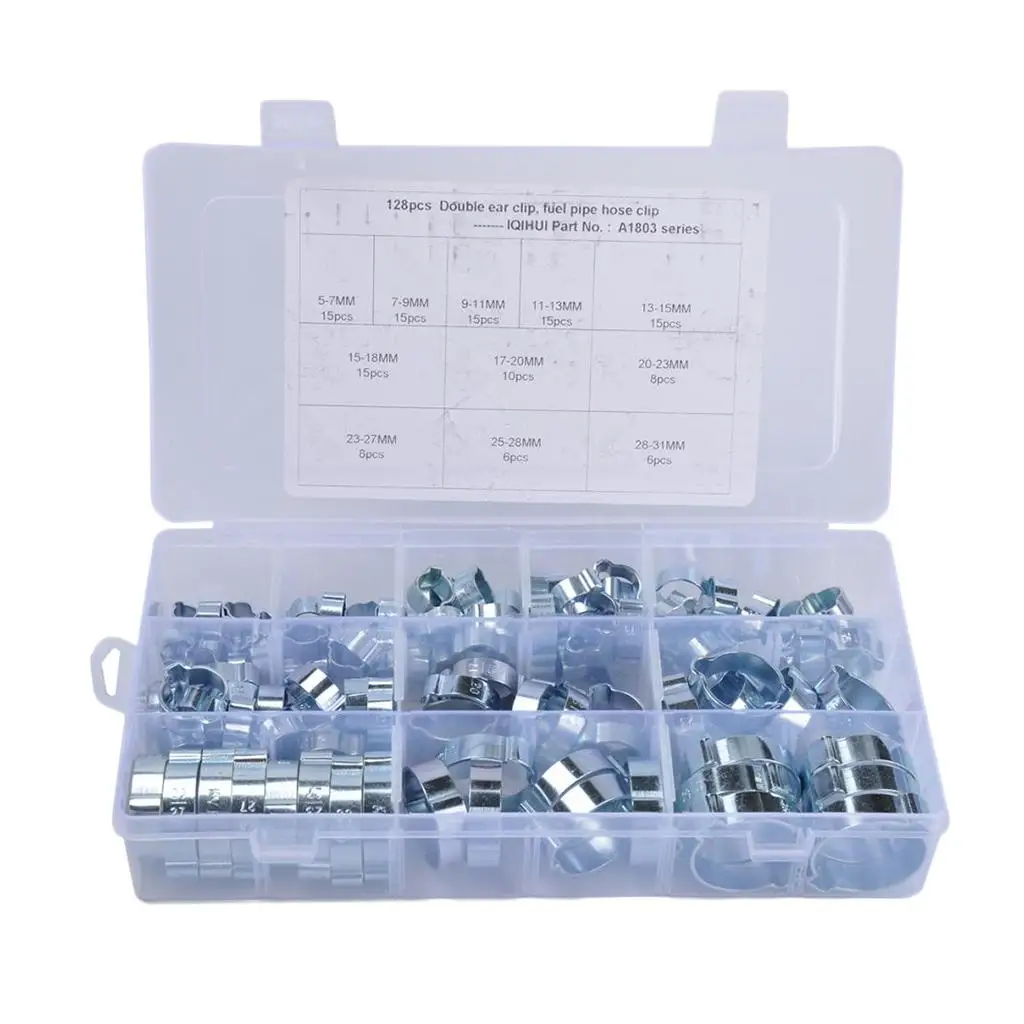 Двойные зажимы для ушей водного топлива воздушного шланга ассортимент коробка