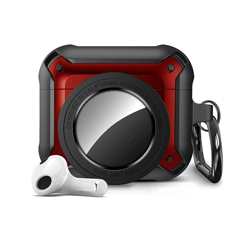 

2 в 1 чехол для беспроводных наушников Airtag с Bluetooth для Airpods Pro Armor Camera 3D, чехол для наушников с зарядным устройством для Airpods 1/2/3