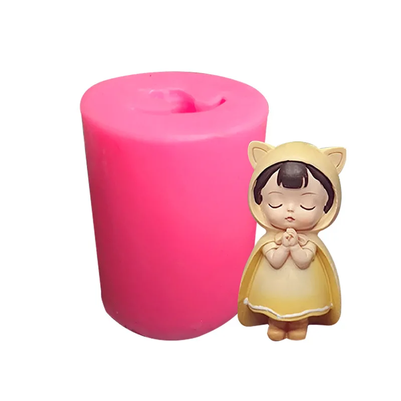 Силиконовая форма для девочки благословение, самодельный автомобиль, ароматерапия, гипсовое украшение G158