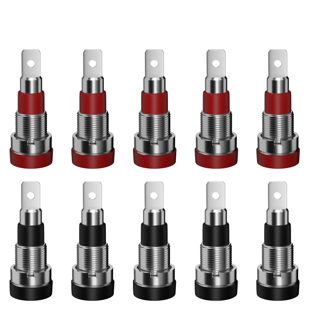 

JZDZ 10 шт. 4 мм вилка типа «банан», винтовая гайка, вилка типа «банан», разъем для электрической розетки, детали для рукоделия, инструменты J.40012